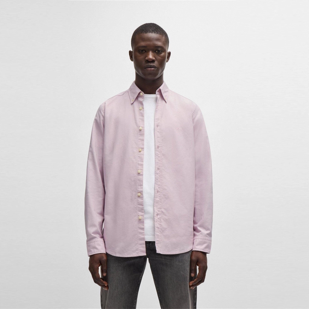 Hugo Boss Rickert Long Sleeve Shirt - Open Purple